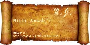 Mitli Január névjegykártya